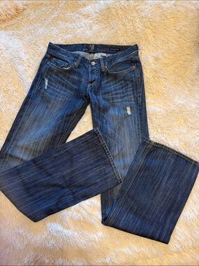 !it jeans Women's Boot Cut Dark Blue Denim